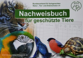 Nachweisbuch für geschützte Tiere